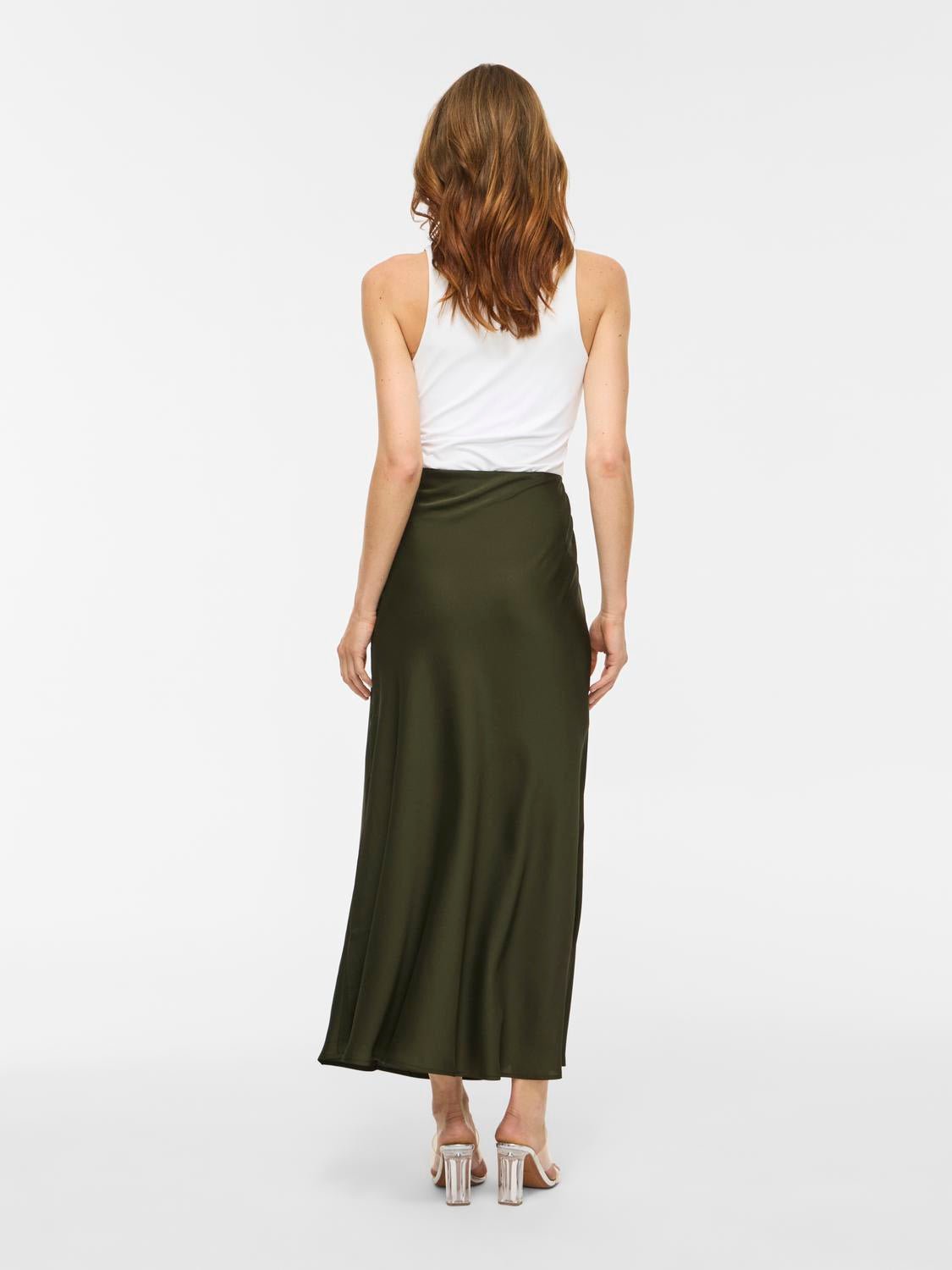 VIELLETTE Midi Skirt - Forest Night - VERO MODA & VILA Bergvik